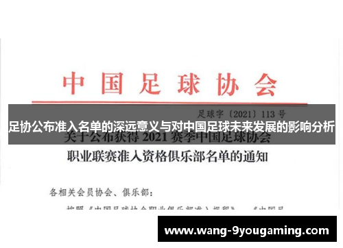 足协公布准入名单的深远意义与对中国足球未来发展的影响分析